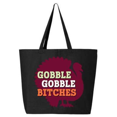 Gobble Gobble Bitches Thanksgiving Turkey Virginia Tech Hokies VT 25L Jumbo Tote