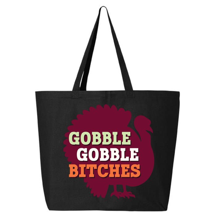 Gobble Gobble Bitches Thanksgiving Turkey Virginia Tech Hokies VT 25L Jumbo Tote