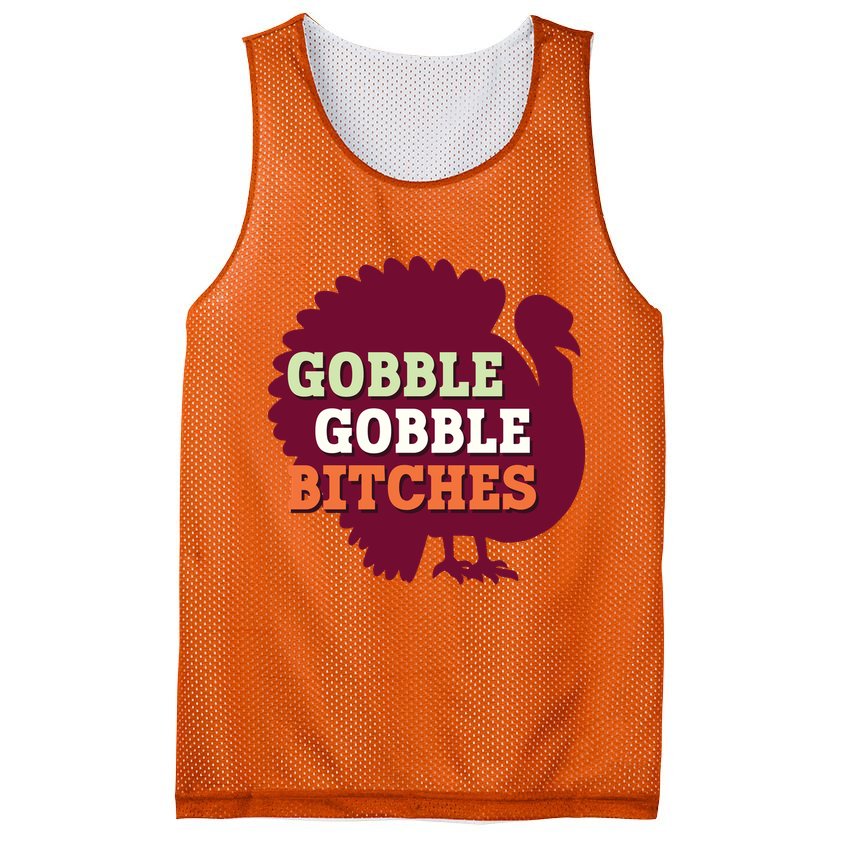 Gobble Gobble Bitches Thanksgiving Turkey Virginia Tech Hokies VT Mesh Reversible Basketball Jersey Tank