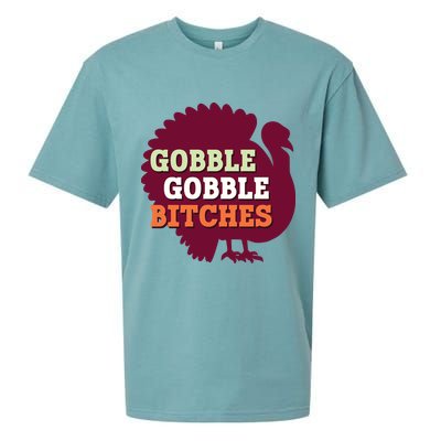 Gobble Gobble Bitches Thanksgiving Turkey Virginia Tech Hokies VT Sueded Cloud Jersey T-Shirt