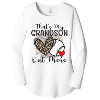 Grandma Grandpa Baseball Funny ThatS My Grandson Out There Women's Perfect Tri Tunic Long Sleeve Shirt