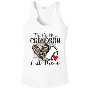 Grandma Grandpa Baseball Funny ThatS My Grandson Out There Ladies PosiCharge Competitor Racerback Tank