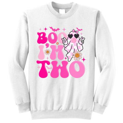 Groovy Ghost Boo IM Two Yr 2nd Birthday Halloween Sweatshirt