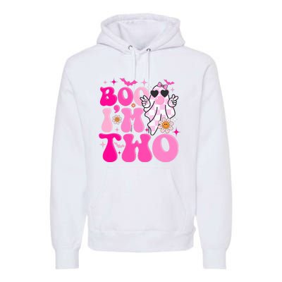 Groovy Ghost Boo IM Two Yr 2nd Birthday Halloween Premium Hoodie