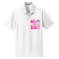 Groovy Ghost Boo IM Two Yr 2nd Birthday Halloween Dry Zone Grid Polo