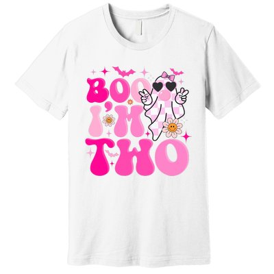 Groovy Ghost Boo IM Two Yr 2nd Birthday Halloween Premium T-Shirt