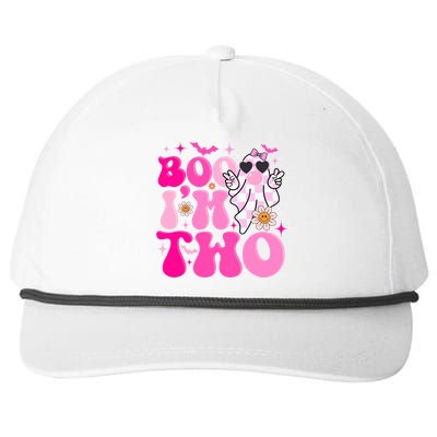 Groovy Ghost Boo IM Two Yr 2nd Birthday Halloween Snapback Five-Panel Rope Hat