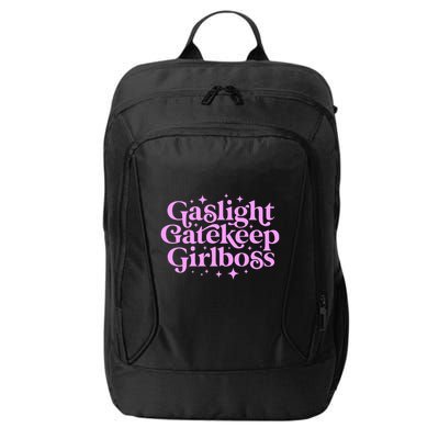 Gaslight Gatekeep Boss Funny Meme Feminist Ironic Babe City Backpack