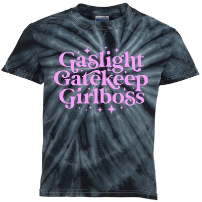 Gaslight Gatekeep Boss Funny Meme Feminist Ironic Babe Kids Tie-Dye T-Shirt