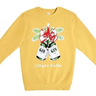 Gin Gingle Bells Christmas Premium Crewneck Sweatshirt