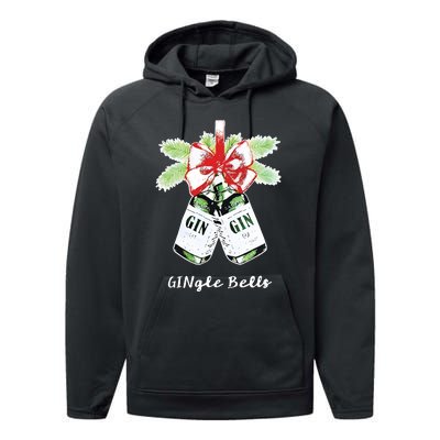 Gin Gingle Bells Christmas Performance Fleece Hoodie