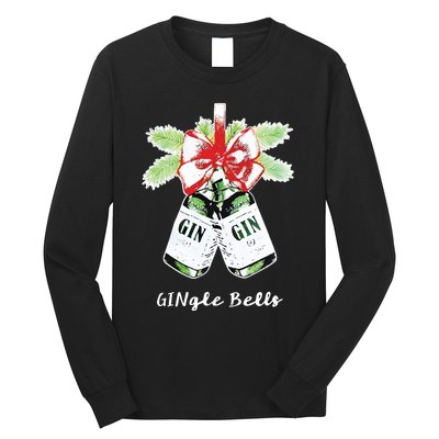 Gin Gingle Bells Christmas Long Sleeve Shirt