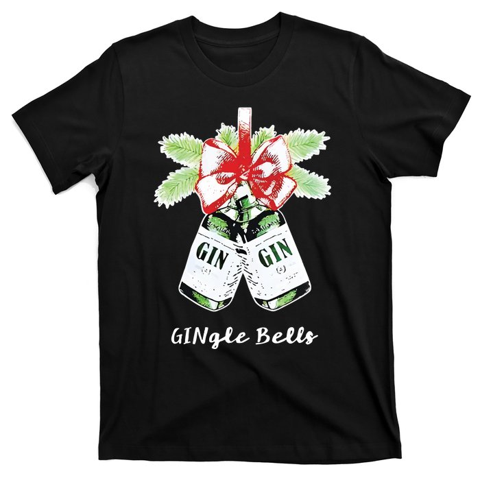 Gin Gingle Bells Christmas T-Shirt