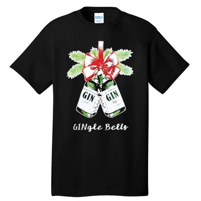 Gin Gingle Bells Christmas Tall T-Shirt