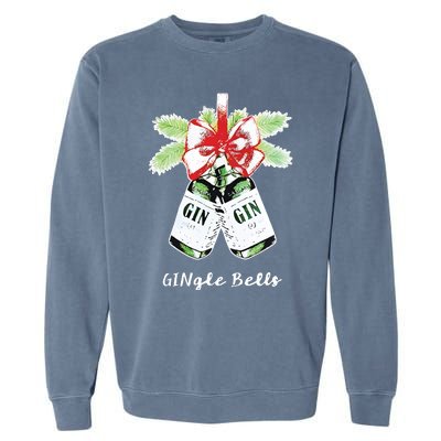 Gin Gingle Bells Christmas Garment-Dyed Sweatshirt