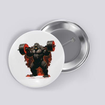 Gorilla Gym Beast Workout Weights Lifting Power Gift Button