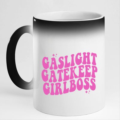 Gaslight Gatekeep Boss Gift 11oz Black Color Changing Mug