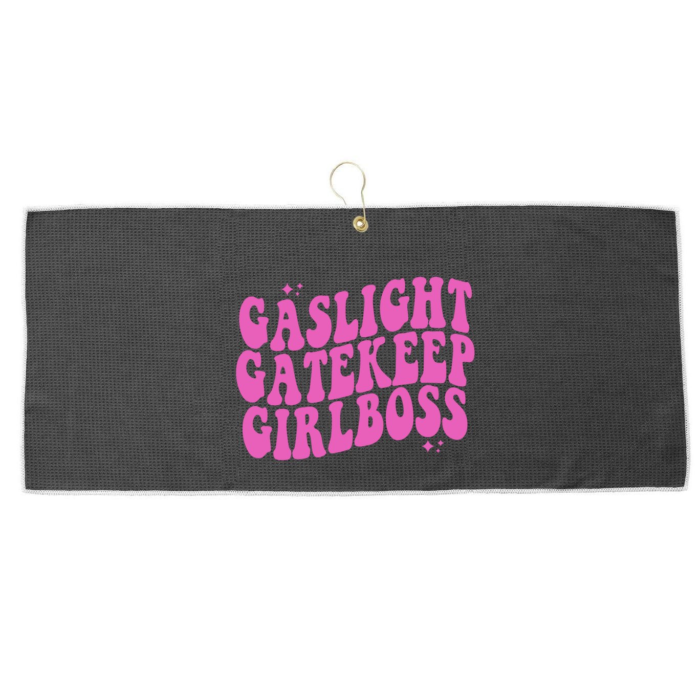 Gaslight Gatekeep Boss Gift Large Microfiber Waffle Golf Towel
