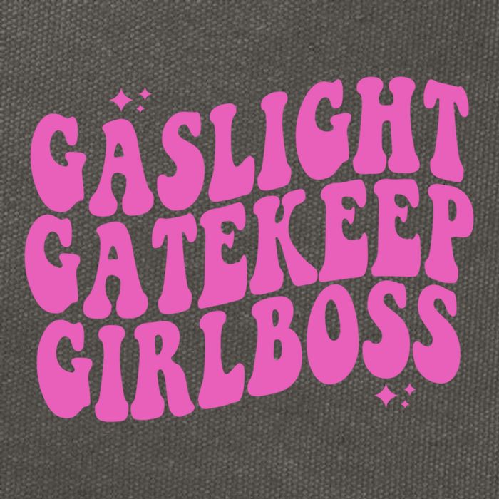 Gaslight Gatekeep Boss Gift Cotton Canvas Backpack