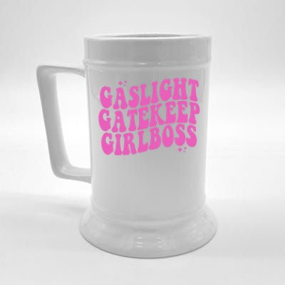 Gaslight Gatekeep Boss Gift Beer Stein