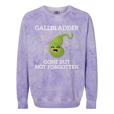 Gallbladder Gone But Not Forgotten Gallbladder Colorblast Crewneck Sweatshirt