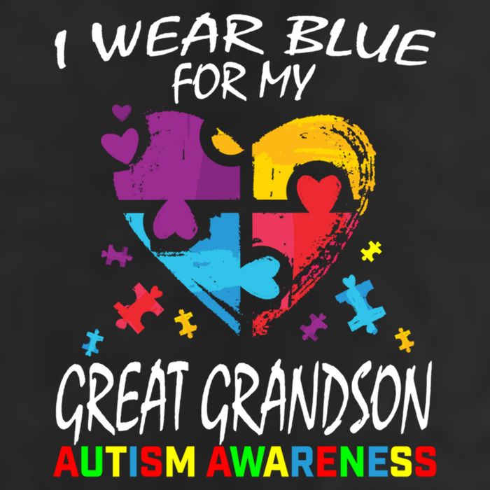 Grandma Grandpa Blue For My Great Grandson Autism Awareness Great Gift Hat