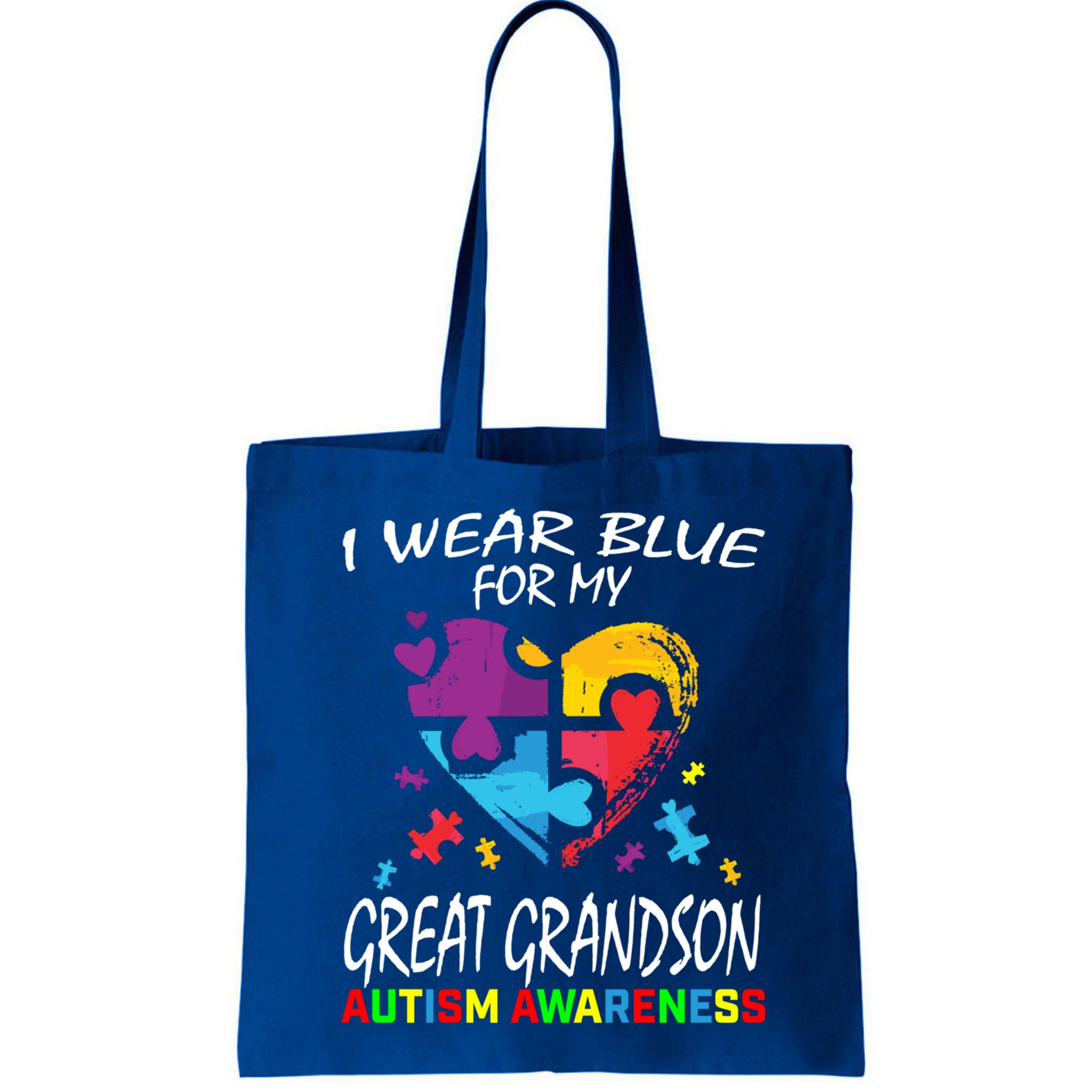 Grandma Grandpa Blue For My Great Grandson Autism Awareness Great Gift Bag