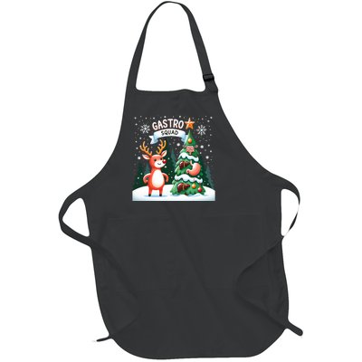 Gastroenterologist Gastro Christmas Squad Nurse Endoscopy Full-Length Apron With Pockets