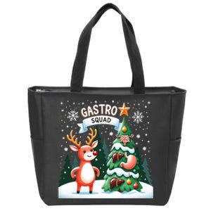 Gastroenterologist Gastro Christmas Squad Nurse Endoscopy Zip Tote Bag