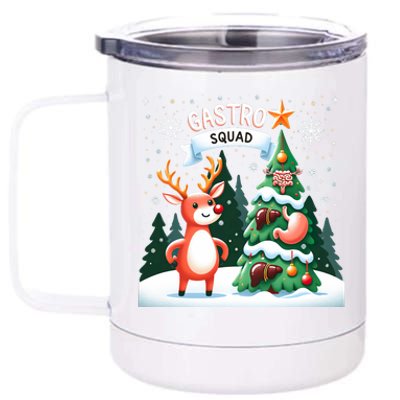 Gastroenterologist Gastro Christmas Squad Nurse Endoscopy 12 oz Stainless Steel Tumbler Cup