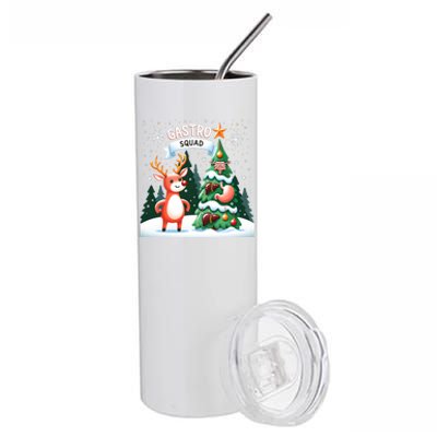 Gastroenterologist Gastro Christmas Squad Nurse Endoscopy Stainless Steel Tumbler