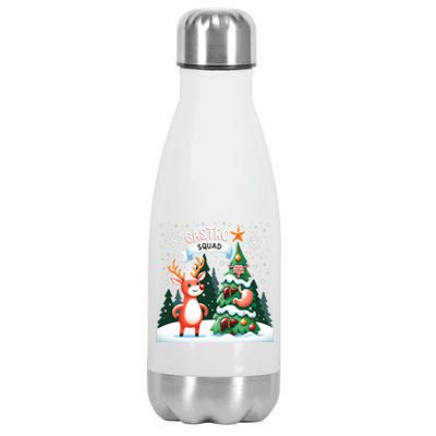 Gastroenterologist Gastro Christmas Squad Nurse Endoscopy Stainless Steel Insulated Water Bottle