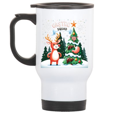 Gastroenterologist Gastro Christmas Squad Nurse Endoscopy Stainless Steel Travel Mug