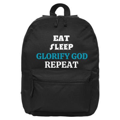 Glorify God. Christian 16 in Basic Backpack