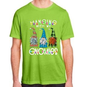 Garden Gnome Christmas Hanging With My Gnomies Adult ChromaSoft Performance T-Shirt