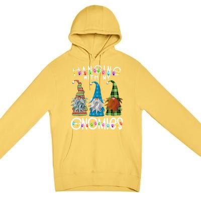 Garden Gnome Christmas Hanging With My Gnomies Premium Pullover Hoodie