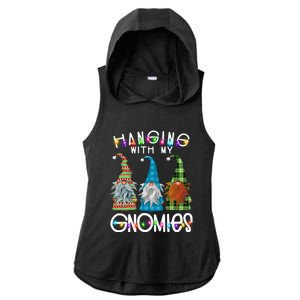 Garden Gnome Christmas Hanging With My Gnomies Ladies PosiCharge Tri-Blend Wicking Draft Hoodie Tank