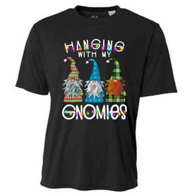 Garden Gnome Christmas Hanging With My Gnomies Cooling Performance Crew T-Shirt