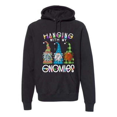 Garden Gnome Christmas Hanging With My Gnomies Premium Hoodie