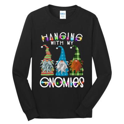 Garden Gnome Christmas Hanging With My Gnomies Tall Long Sleeve T-Shirt