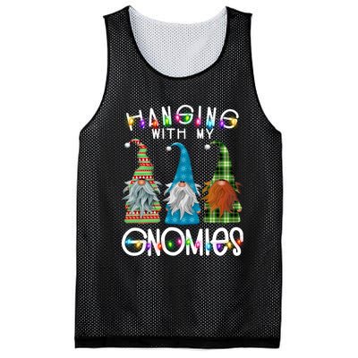 Garden Gnome Christmas Hanging With My Gnomies Mesh Reversible Basketball Jersey Tank