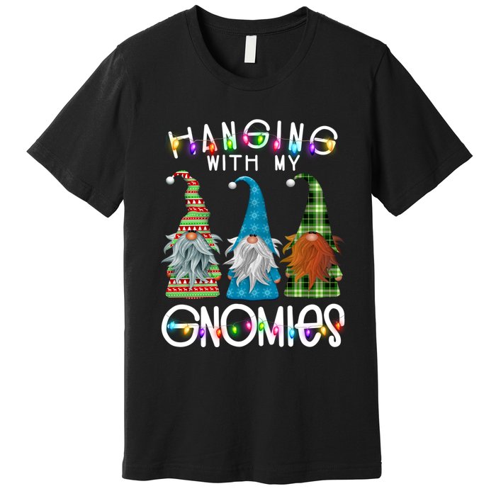 Garden Gnome Christmas Hanging With My Gnomies Premium T-Shirt