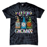 Garden Gnome Christmas Hanging With My Gnomies Tie-Dye T-Shirt