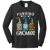 Garden Gnome Christmas Hanging With My Gnomies Kids Long Sleeve Shirt