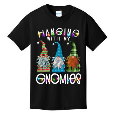 Garden Gnome Christmas Hanging With My Gnomies Kids T-Shirt