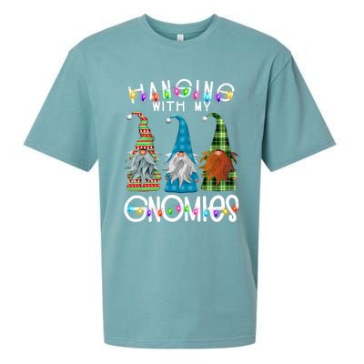 Garden Gnome Christmas Hanging With My Gnomies Sueded Cloud Jersey T-Shirt