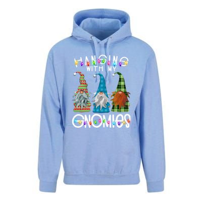 Garden Gnome Christmas Hanging With My Gnomies Unisex Surf Hoodie