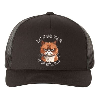 Grumpy Ginger Cat DonT Meowdl With Me IM Not Kitten Around Yupoong Adult 5-Panel Trucker Hat