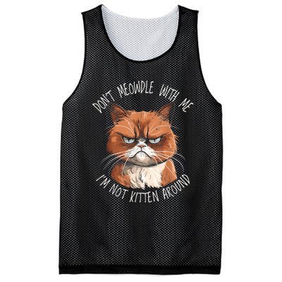 Grumpy Ginger Cat DonT Meowdl With Me IM Not Kitten Around Mesh Reversible Basketball Jersey Tank