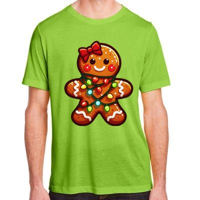 Gingerbread Girl Christmas Costume Cookie Tree Lights Xmas Adult ChromaSoft Performance T-Shirt